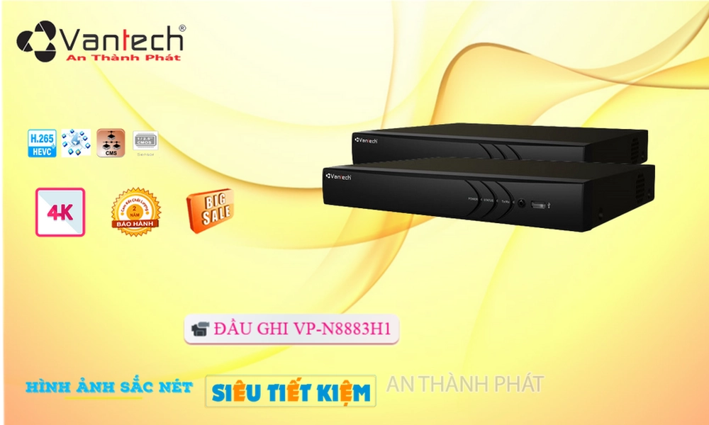 Đầu ghi VanTech VP-N8883H1 Tiết Kiệm ✅