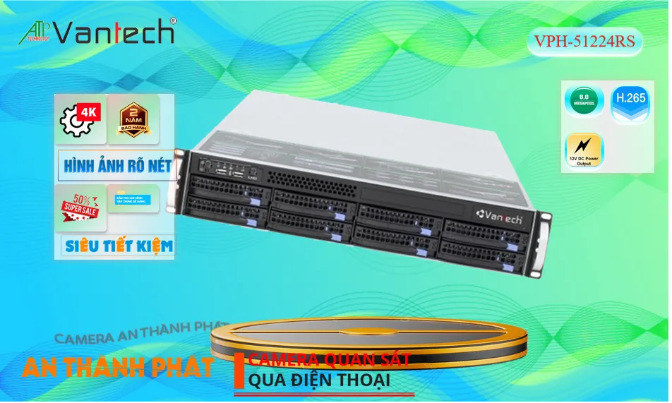 ✓ Đầu Ghi VanTech Thiết kế Đẹp VPH-51224RS ✓ Đầu Ghi VanTech Thiết kế Đẹp VPH-51224RS