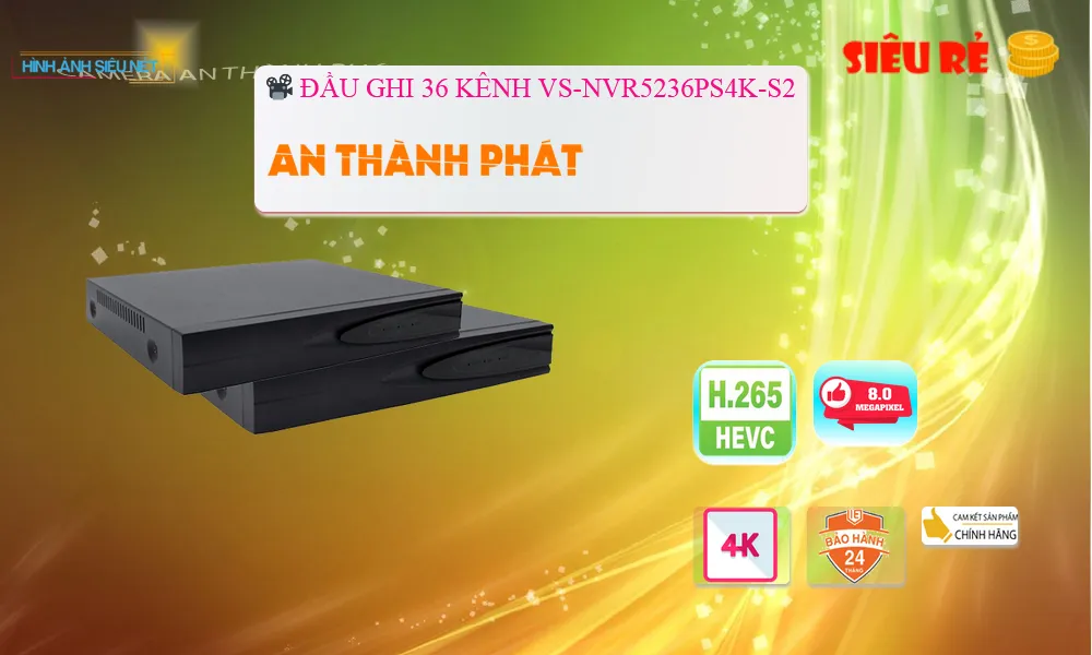 Đầu Ghi Visioncop VS-NVR5236PS4K-S2 Đầu Ghi Visioncop VS-NVR5236PS4K-S2