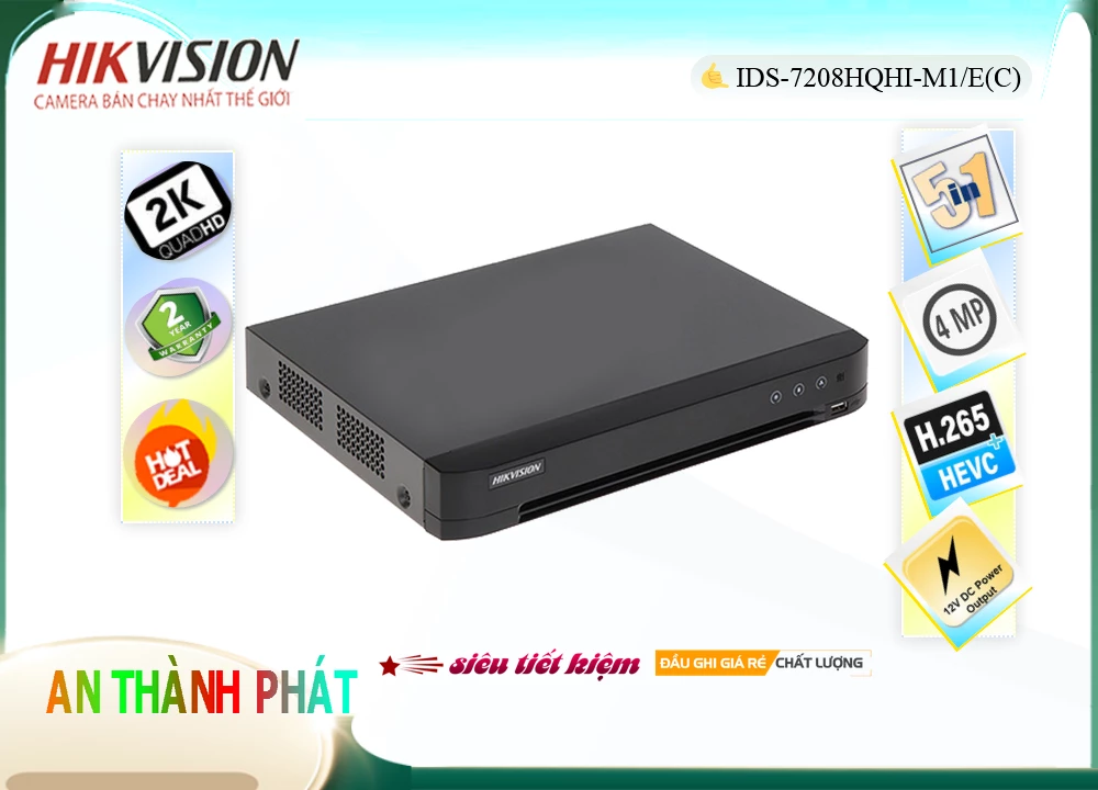 iDS-7208HQHI-M1/E(C) Đầu Thu Hikvision