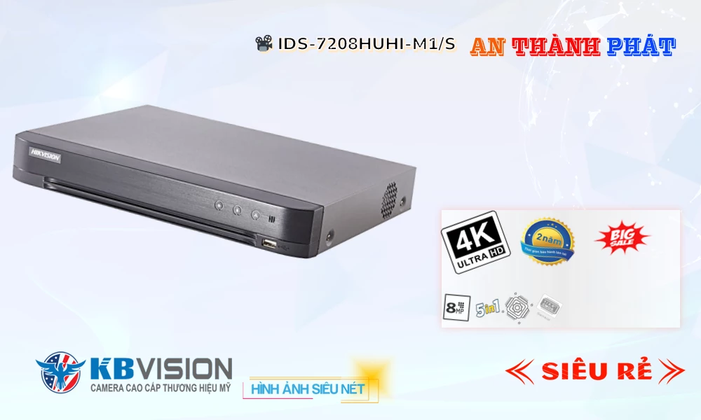 ✪  Đầu Ghi Hikvision Thiết kế Đẹp iDS-7208HUHI-M1/S