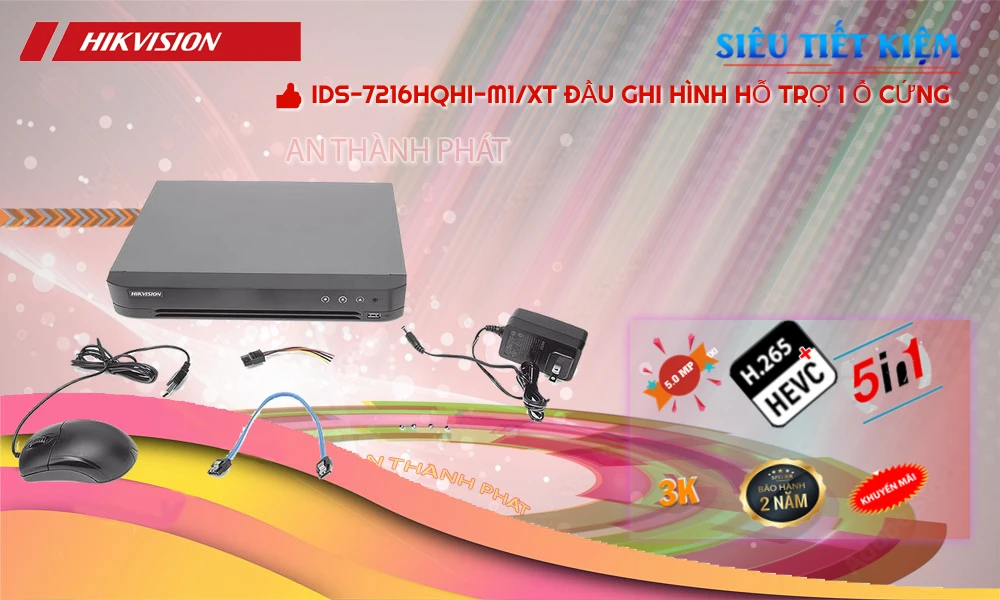 iDS-7216HQHI-M1/XT Đầu Thu Hikvision 16 Kênh 5IN1 Giá Rẻ